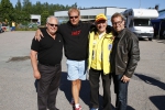 Här är några av stjärnförarna samlade innan jubileumsracet, fr v: Tommy Jagerwall, Jan "Flash" Nilsson, Erik Berger och Kenny Bräck.